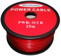 ROL-PWR-10/3-25m-R   Kabel mocy 10mm<sup>2</sup>  25m/rol. czerwony