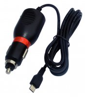 LAD-S-01-MICRO USB   Zasilacz-Ładowarka samochodowa  5V/2.0A wtyk micro USB czerwona obwódka