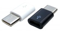 USB-0350-WH   Adapter gn. micro USB/wtyk typ C białe