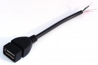 USB-0355-GNIAZDO   Gniazdo USB A na kablu 10cm