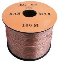 ROL-KG-0.5   Kabel głośnikowy 2× 0.5mm przezroczysty