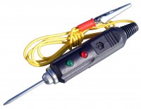 MIER-0623   Tester napięcia <b>6-12-24V DC</b> i ciągłości obwodu z buzerem i LED
