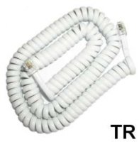 TEL-0141-4.5   Kabel telefoniczny spiralny aparat - słuchawka 4,5m